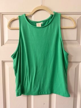 Women's Sleeveless Bright Green Tank Top - Classic Crewneck